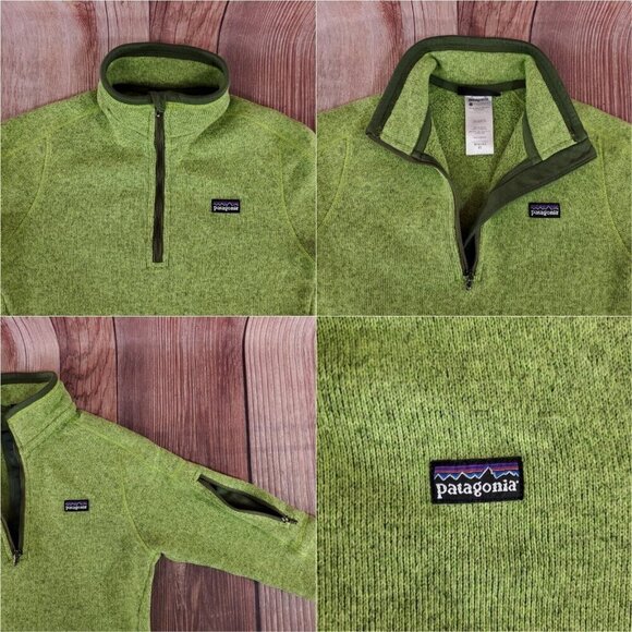Patagonia Womens Size XS Better Sweater 1/4 Zip Pullover Green 25616 - Picture 9 of 14